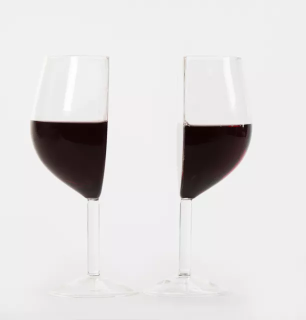 Lot De 2 Verres À Vin Crazy Demi Coupés Fun Nouveauté Fête Cerf Boissons Poules