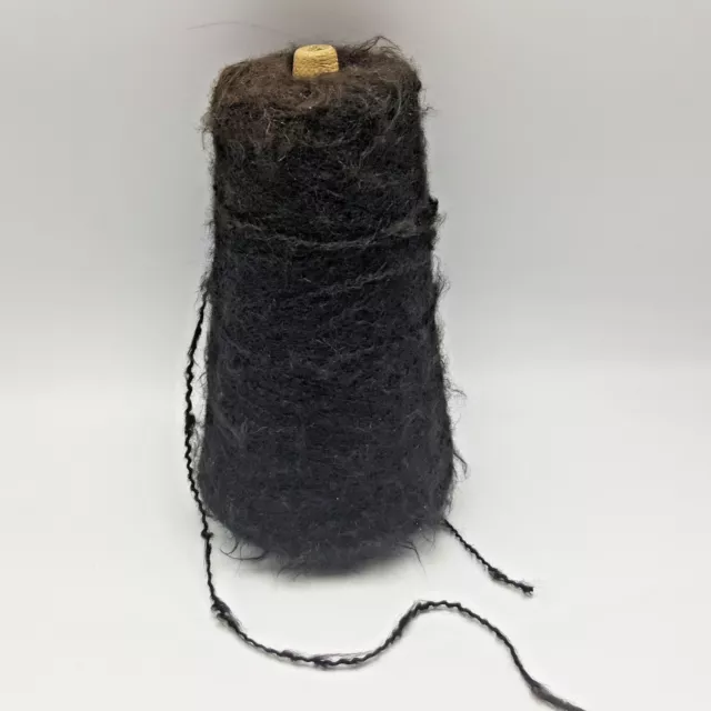 Cono de hilo sintético negro Thomas Hodgson 1 libra máquina de tejer tejido
