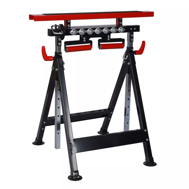 Tréteau multifonctionnel Support à roulettes en V Pliant 4en1 Réglable hauteur