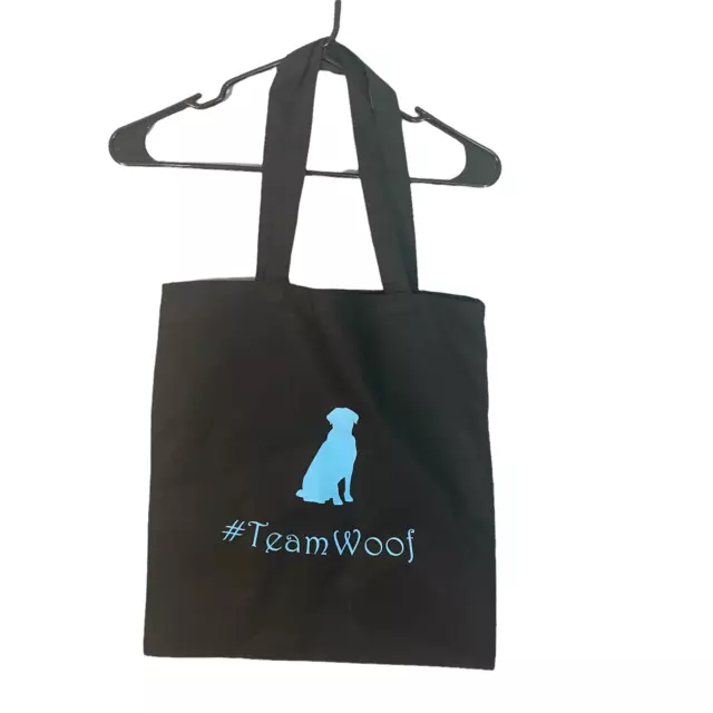 BLACK AND BABY Blue Graphic Team Woof Dog Lovers Tote Bag Women $25.00 ...