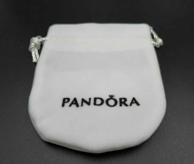 Genuine PANDORA Gift Bag,(Pouch, White, Black) Cleaning Cloth