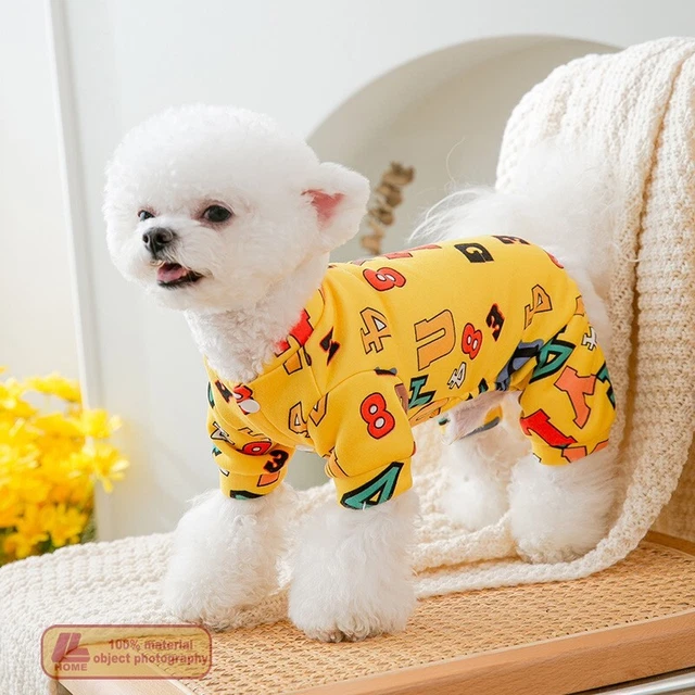 Ropa para mascotas pequeño perro meduim lindo gato otoño e invierno número impresión suéter