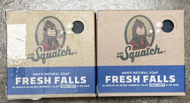 2 PACK - Dr. Squatch 5 oz. Fresh Falls Bar Soap - Free Shipping