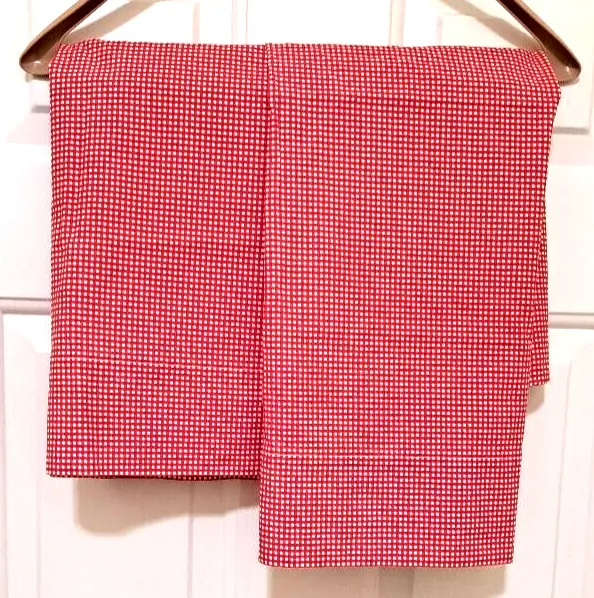 2 RALPH LAUREN  Red White Gingham Standard Pillowcases French Country Cottage