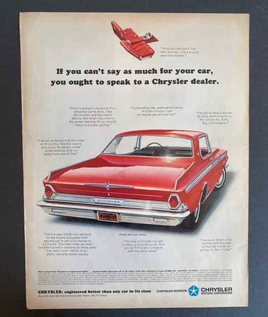 1964 Chrysler Newport Original Advertisement  Print Art Car Ad