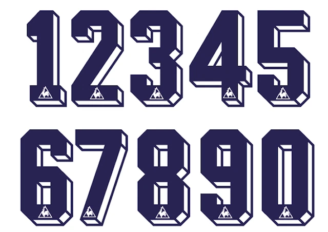 Le Coq Sportif Tottenham Hotspur Football Shirt Soccer Numbers Vinyl Heat Jersey