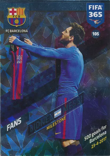 FIFA 365 CARDS 2018 - 105 - Lionel Messi - FC Barcelone - Fans