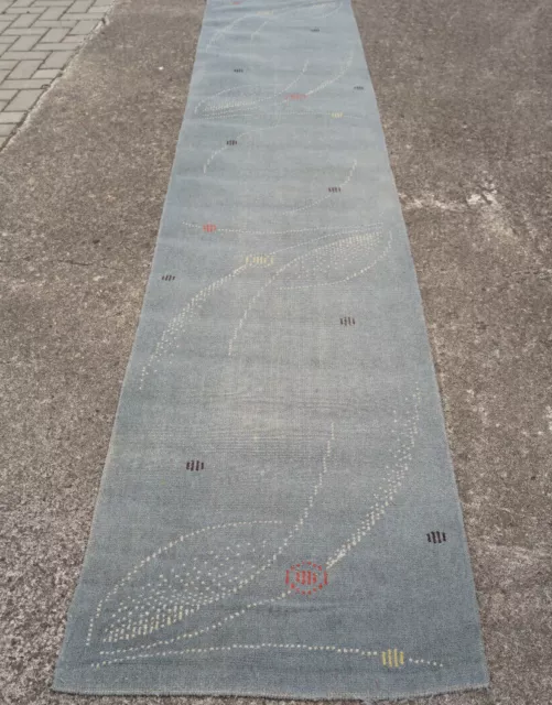 50er Tapis Vintage Carpet Rockabilly 330 x 66 Coureur Milieu Du Siècle Pont 015
