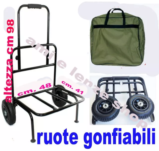 carrello da pesca ruote gonfiabili surfcasting carpfishing