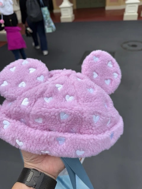 TOKYO DISNEY RESORT Mickey Mouse Ears Hat Cap Fluffy Heart  display picture 1