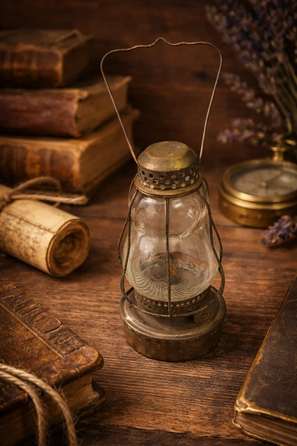 Ancienne Lanterne Tempête – Lampe à Huile/bougie – Déco Chalet Montagne