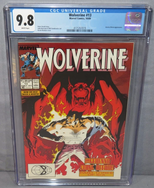 WOLVERINE #13 (Ongoing Series) CGC 9.8 NM/MT White Pages Marvel Comics 1989