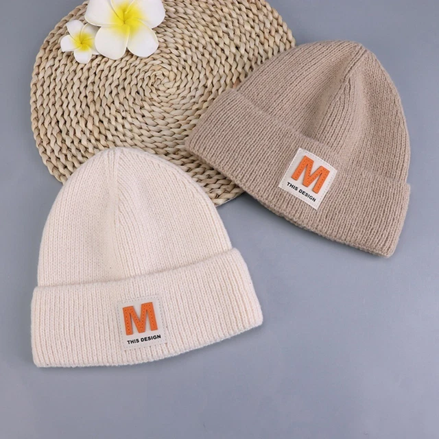Colore solido Cappello pullover Lana a maglia Cofano da cofani  All'aperto