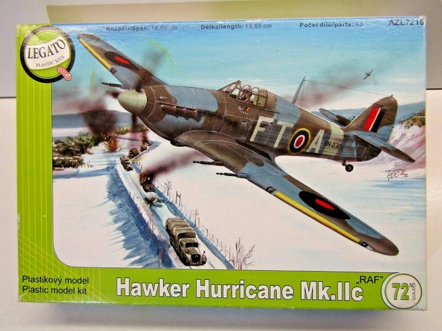 LEGATO CZECH 1:72 Scale Hawker Hurricane Mk.llC R.A.F. Model Kit - Kit ...