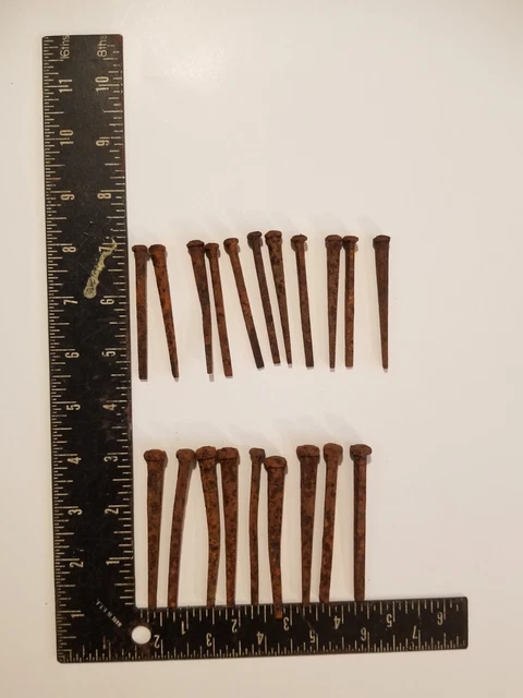 Antique Square Nails Lot Of 20 As Found