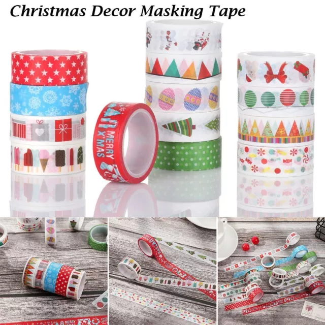 Snow Deer Sticker Christmas Tree Sticky Paper Masking Tape Christmas Decor Tape