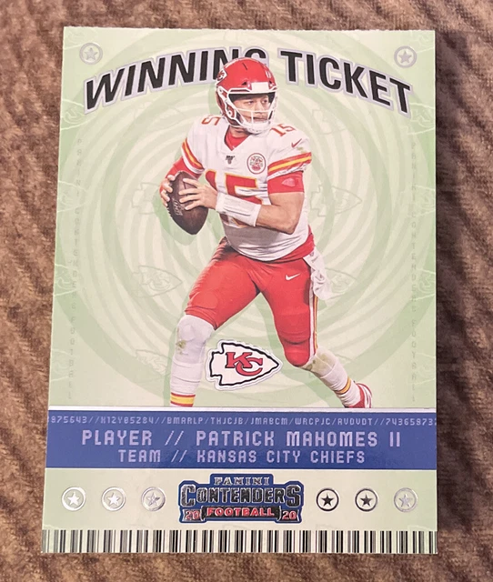 2020 Panini Contenders Winning Ticket Patrick Mahomes II #WT1