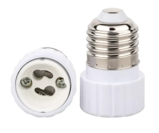 E27 auf GU10 Adapter Konverter, passt LED/Halogen/CFL Glühbirnen 2