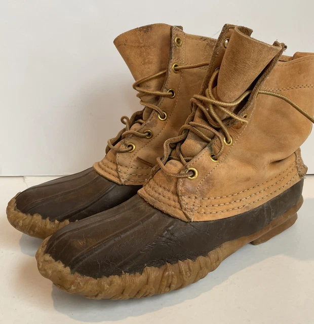 VINTAGE 50S LL Bean Maine Hunting Shoe Leather Duck Boots Mens 4D