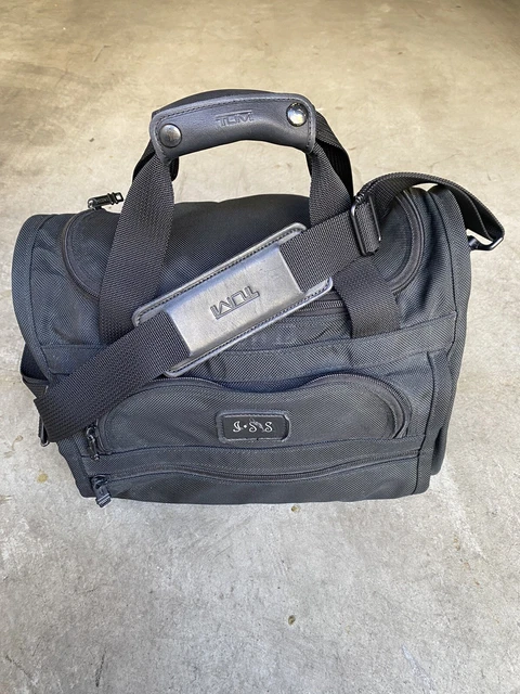 Vintage 92 Tumi Black Ballistic Nylon Carry On Weekender Soft Duffle Bag Made US