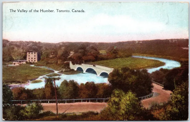 VINTAGE POSTCARD THE VALLEY OF THE HUMBER (RIVER) NEAR TORONTO CANADA c. 1910