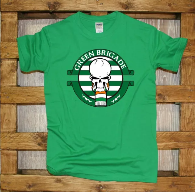 Green Brigade Football Maglia J404 Tshirt Celtic glasgow Ultras Terrace life