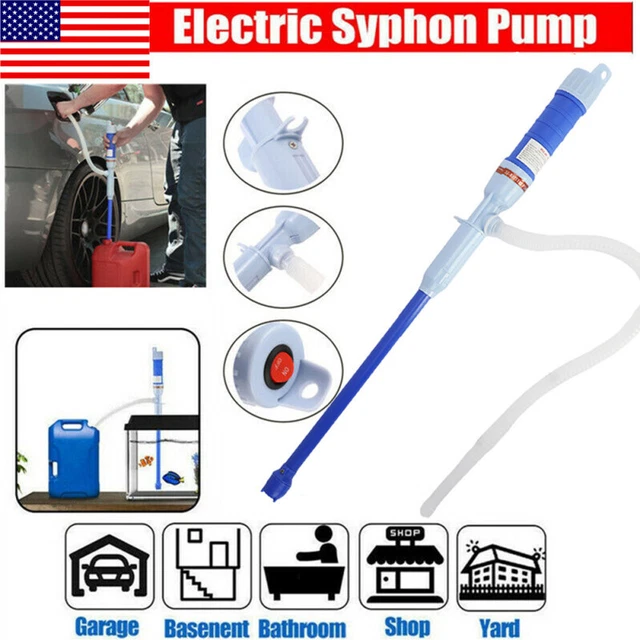 ELECTRIC LIQUID FUEL Syphon Pump Automatic Transfer Oil Gas Water