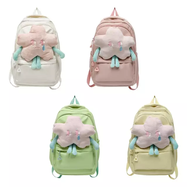 Sac à dos pour femmes, sac d'école multi-poches, sac à livres mignon pour