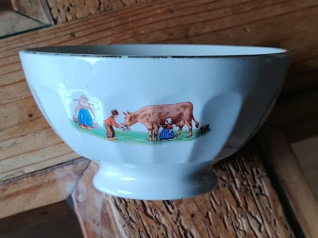 Bol Ancien Arcopal Diamètre 15 Cm – Céramique Multicolore, Déco Enfants Ou Cuisine