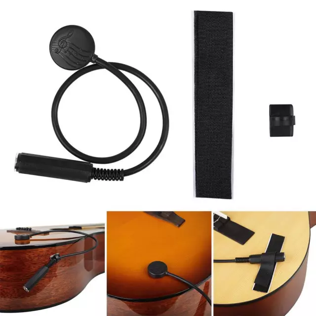 Acoustic Guitar Pickup Transducer Stick On Ukulele Violin StRings InstrumentU P8