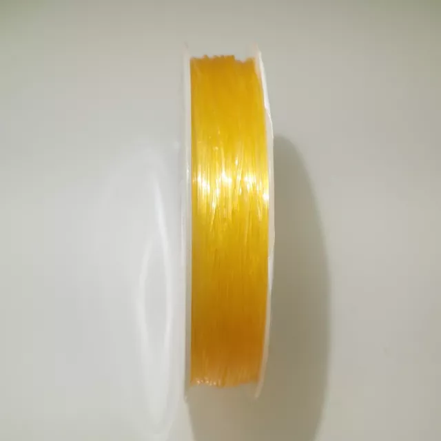 Elastic Stretchy Bead Thread Cord Bracelet String Jewellery Orange Gold 0.8mm