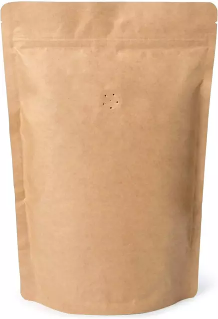 250G / 8Oz / ½Lb Kraft Paper Stand up Coffee Bag Pouch. round Bottom, Zip Lock