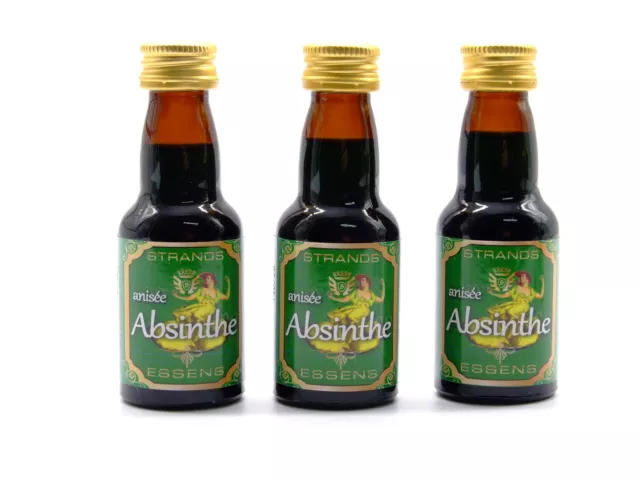 3 x Absenta (Anís + Hierbas) 25ml - Esencia para Alcohol, Esencia de Vodka
