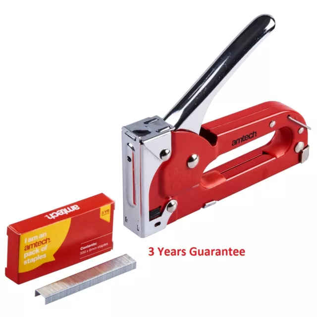 Staple Gun Heavy Duty Upholstery for Wood recover Stapler Tacker with Staples