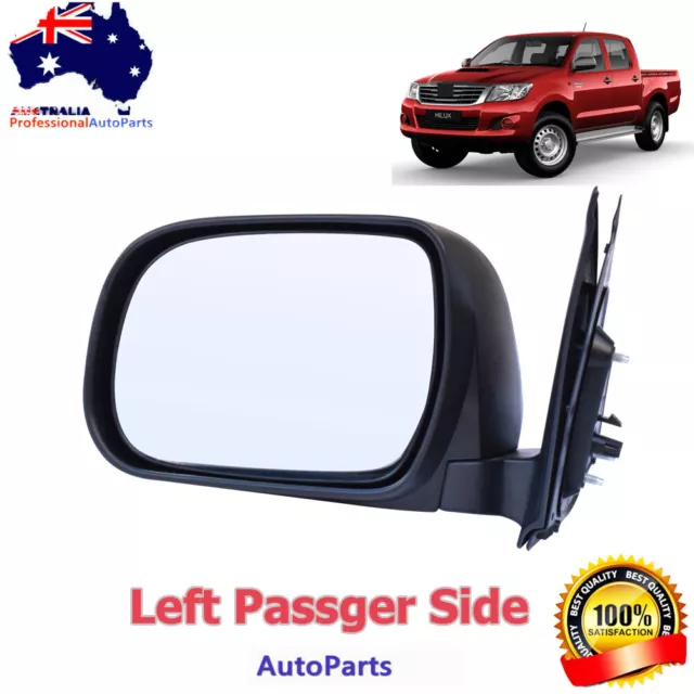 Door Mirror LEFT Black Manual Fits Toyota Hilux Ute 2005-2015 GGN KUN TGN