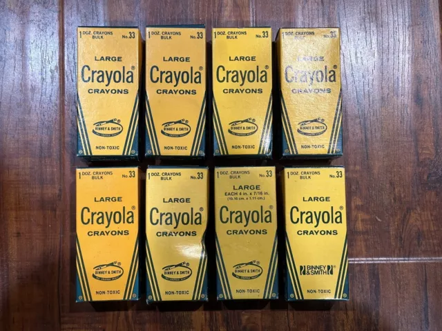 Lot Of 8 Vintage Crayola Crayons 8 Count Unused Binney & Smith Made in  U.S.A.