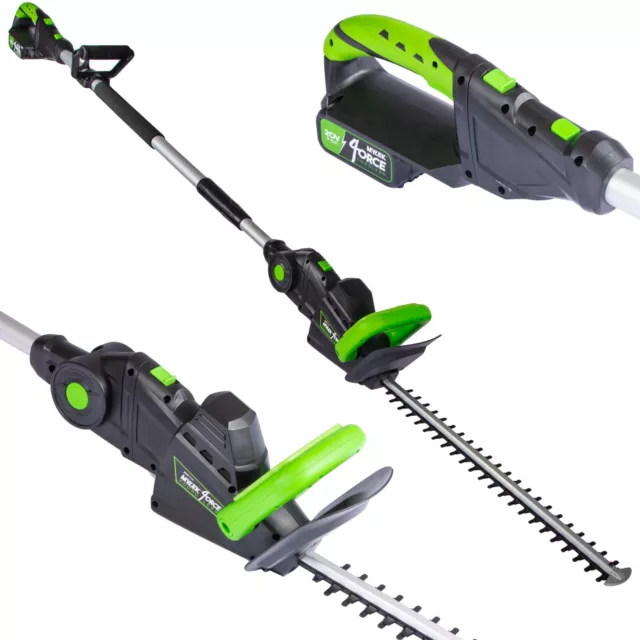 Mylek Cordless Extension Hedge Trimmer Cutter 20V 4000mAh Fast Charge Long Reach