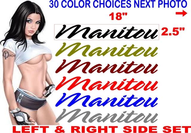 MANITOU TRAILER PONTOON WINDOW  Boat decal boats decals 30 color choices