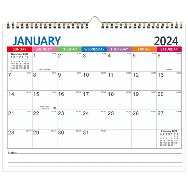 2024 WALL HANGING Calendar 20242025 Paper Desktop Calendars 14.99