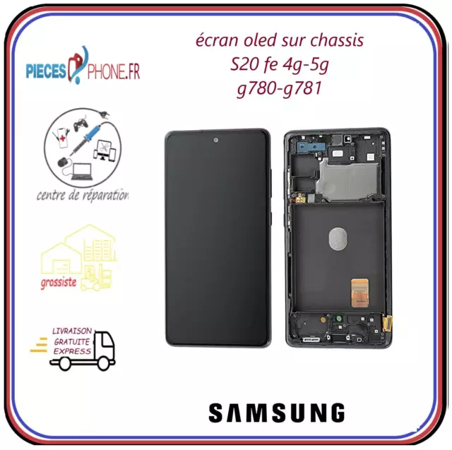 Acheter pour réparer Ecran tactile + LCD sur châssis bleu foncé de  remplacement pour Samsung Galaxy S20 FE (SM-G780F) et Samsung Galaxy S20 FE  5G (SM-G781B) [ Trouble Clic ]