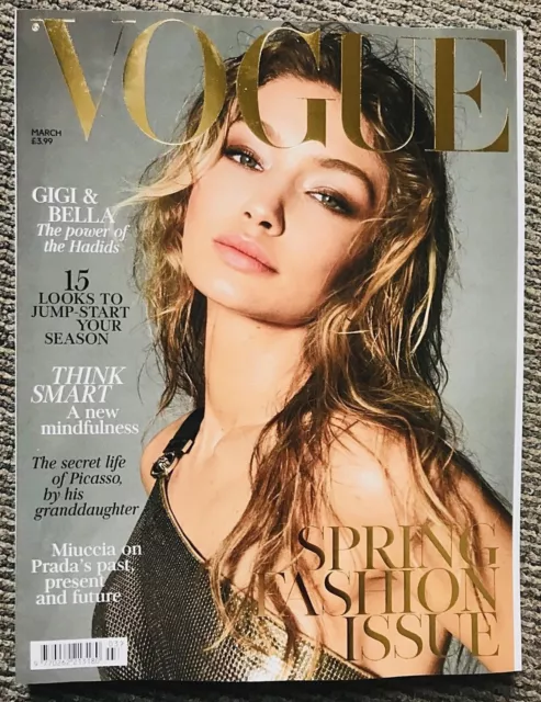 Brand NEW - British VOGUE UK Fashion Magazine March 2018 Gigi Hadid Bella