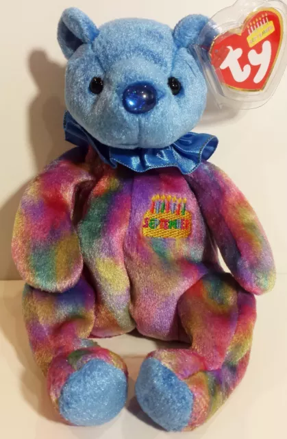 TY Beanie Babies "SEPTEMBER" the HAPPY BIRTHDAY Teddy Bear - MWMTs! GREAT GIFT!