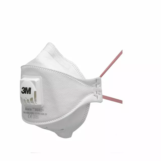 5 x 3M AURA 9332+  Face / Dust Mask FFP3 Valved Respirator Individually Sealed