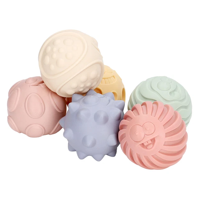 Baby Sensory Ball Food Grade Plastic Textured Squeeze Ball For Home