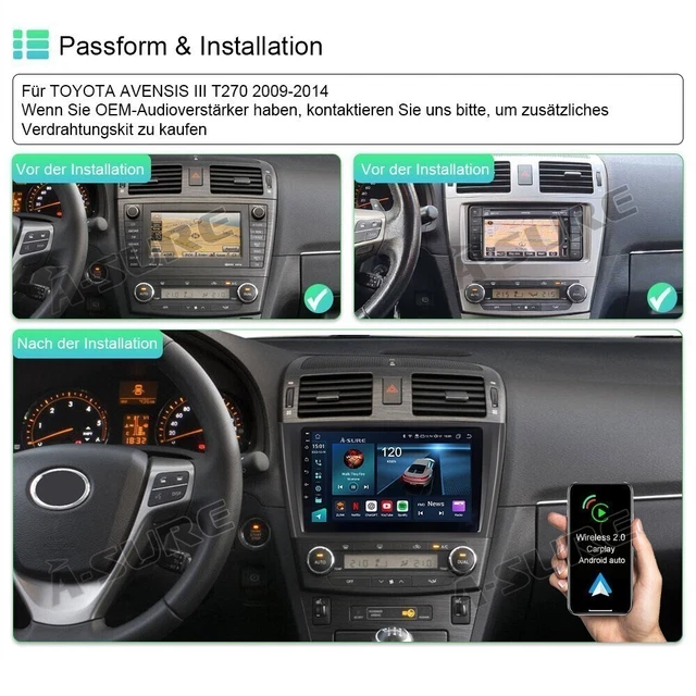 Autoradio Android 14 9.7'' Per Ford Kuga Escape C-Max 2013-2017, Carplay DSP 4G WiFi