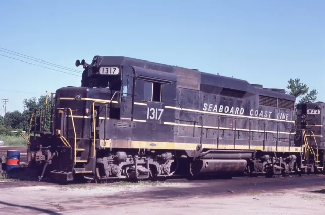 Original Slide SCL Seaboard Coast Line GP30 #1317 - Greenville SC 1978