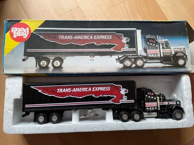 Trans-America Express Spielzeug Truck LKW Container Marke good play OVP