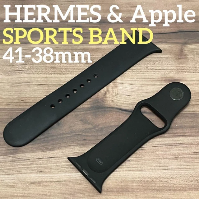 Apple Watch Hermes Rubber Band 38 40 41mm S/M Black Used Japan Fedex