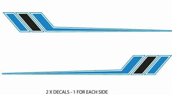 Teal Stripes Vinyl Decal - 2m X 173mm, Self-Adhesive, For Vehicles, RVs, Boats