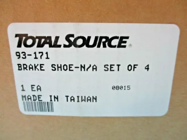 New Box Of 4 Total Source 93-171 Forklift Brake Shoe Kit